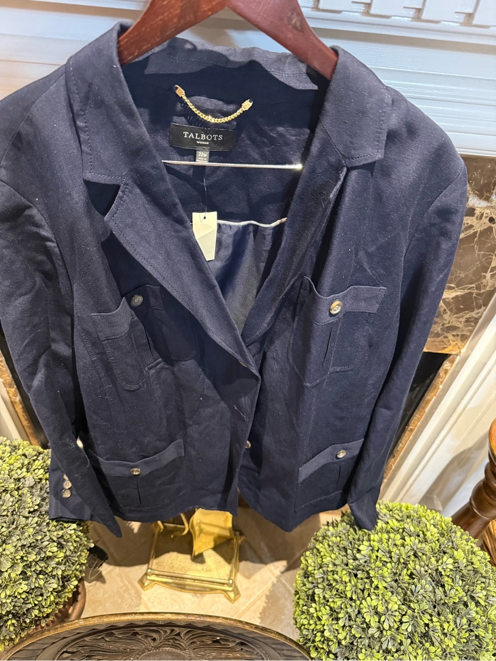 NWT Talbots Navy linen